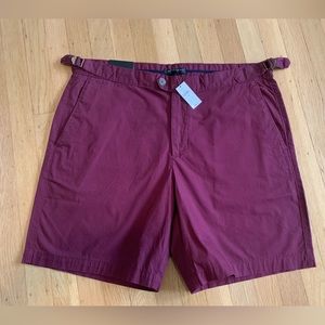 NWT BANANA REPUBLIC SUMMER-WEIGHT SLIM FIT MAROON SHORTS MENS SIZE 36